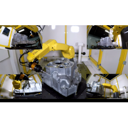 バリ取りロボットシステム　アルミダイカスト製品バリ取り動画ー１
